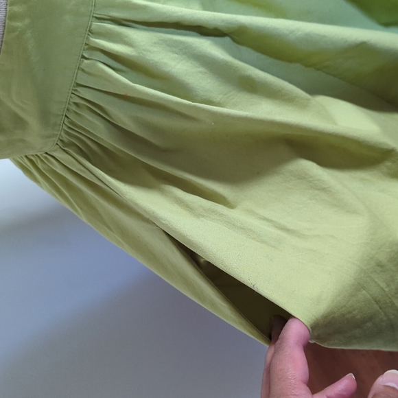 Trashy Diva cotton A-line skirt retro lime green 12-14 - Picture 3 of 4